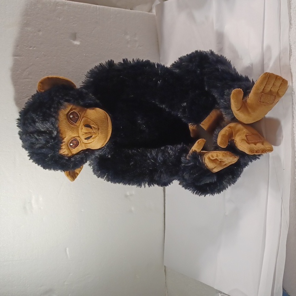 IKEA Chimpanzee SANDLÖPARE Large Black Plush Chimp Soft Cuddly Fur